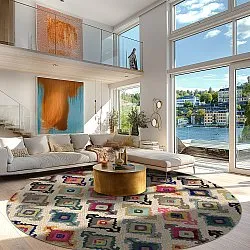 Kruhový koberec - Isparta (multicolor)