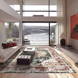 Koberec Wilton - Javis (červený/multikolórový)