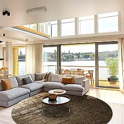 Kruhový koberec - Junes (zlatý)