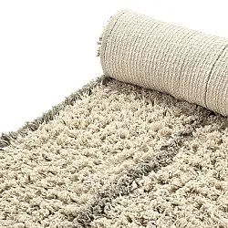 Koberce s dlhým vlasom - Kairi Natural Cotton Shaggy (béžová/taupe)