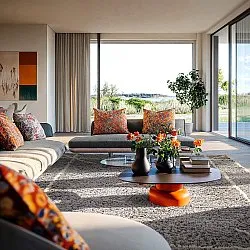 Koberec s dlhým vlasom - Kairi Natural Cotton Shaggy (šedá/béžová)