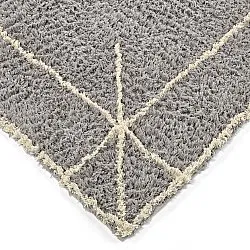 Koberec s dlhým vlasom - Kairi Natural Cotton Shaggy (šedá/béžová)