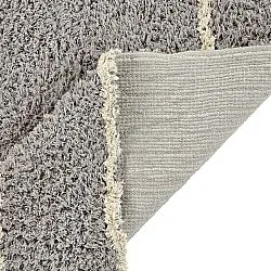 Koberec s dlhým vlasom - Kairi Natural Cotton Shaggy (šedá/béžová)