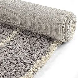 Koberec s dlhým vlasom - Kairi Natural Cotton Shaggy (šedá/béžová)