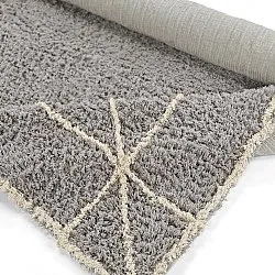Koberec s dlhým vlasom - Kairi Natural Cotton Shaggy (šedá/béžová)