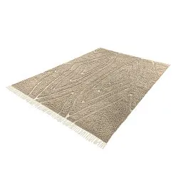 Koberec s dlhým vlasom - Kindon Natural Cotton Shaggy (béžová/biela)