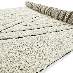 Koberec s dlhým vlasom - Kindon Natural Cotton Shaggy (špinavá biela/hnedá)