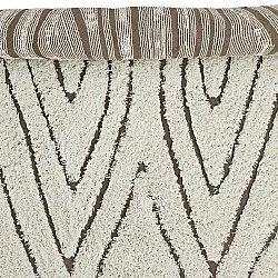 Koberec s dlhým vlasom - Kindon Natural Cotton Shaggy (špinavá biela/hnedá)