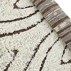 Koberec s dlhým vlasom - Kindon Natural Cotton Shaggy (špinavá biela/hnedá)