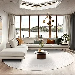 Kruhový koberec - Kuba (béžová)