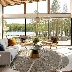 Kruhový koberec - Lagos (béžový)