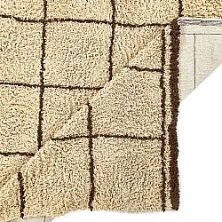 Hladké koberce - Lana Natural Cotton Shaggy (béžová/hnedá)