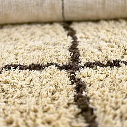 Hladké koberce - Lana Natural Cotton Shaggy (béžová/hnedá)