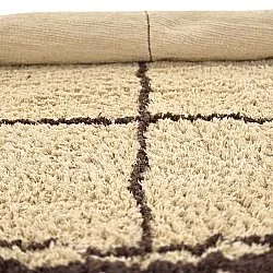 Kruhový koberec - Lana Natural Cotton Shaggy (béžová/hnedá)