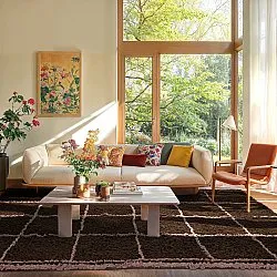 Koberce s dlhým vlasom - Lana Natural Cotton Shaggy (hnedá)