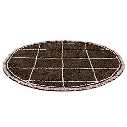 Kolo koberce - Lana Natural Cotton Shaggy (hnedá)