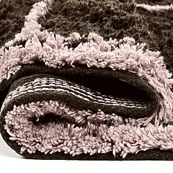 Kolo koberce - Lana Natural Cotton Shaggy (hnedá)