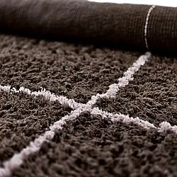 Kolo koberce - Lana Natural Cotton Shaggy (hnedá)