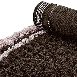 Kolo koberce - Lana Natural Cotton Shaggy (hnedá)