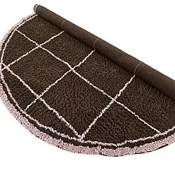 Kolo koberce - Lana Natural Cotton Shaggy (hnedá)