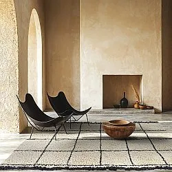 Koberce s dlhým vlasom - Lana Natural Cotton Shaggy (krémová/tmavošedá)