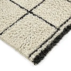 Koberce s dlhým vlasom - Lana Natural Cotton Shaggy (krémová/tmavošedá)