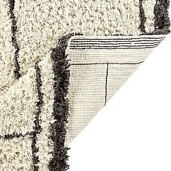 Koberce s dlhým vlasom - Lana Natural Cotton Shaggy (krémová/tmavošedá)