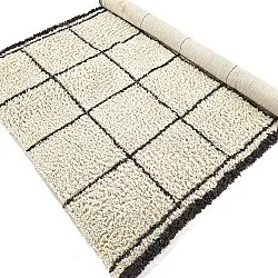 Koberce s dlhým vlasom - Lana Natural Cotton Shaggy (krémová/tmavošedá)