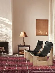 Hladké koberce - Lana Natural Cotton Shaggy (taupe/červená)