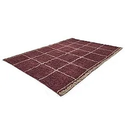 Hladké koberce - Lana Natural Cotton Shaggy (taupe/červená)