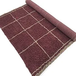 Hladké koberce - Lana Natural Cotton Shaggy (taupe/červená)