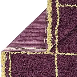 Koberce s dlhým vlasom - Lana Natural Cotton Shaggy (bordová/žltá)