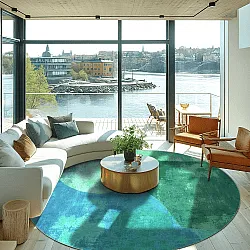 Kruhový koberec - Lazio (zelený)