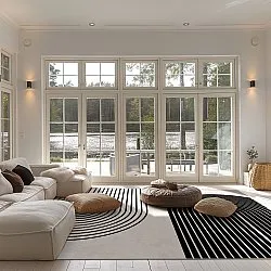 Koberec Wilton - Lecce (čierna/bežová)