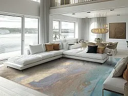 Koberec Wilton - Lesley (modrá/šedá/turquoise)