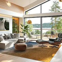 Koberec Wilton - Librilla (hnedá/modrá)