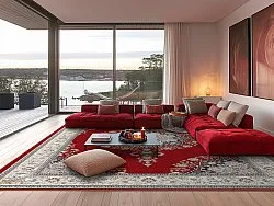 Koberec Wilton - Lice (červený/multikolórový)