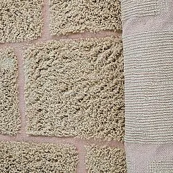 Koberce s dlhým vlasom - Lindley Natural Cotton Shaggy (béžová/ružová)