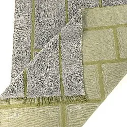 Koberce s dlhým vlasom - Lindley Natural Cotton Shaggy (sivá/zelená)