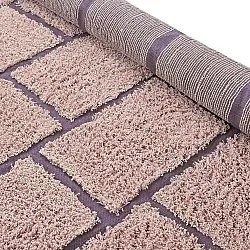 Koberec s dlhým vlasom - Lindley Natural Cotton Shaggy (ružový/fialový)