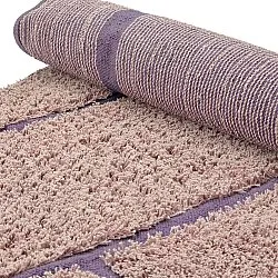Kruhový koberec - Lindley Natural Cotton Shaggy (ružová/fialová)