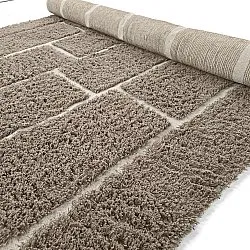 Koberce s dlhým vlasom - Lindley Natural Cotton Shaggy (taupe/sivá)