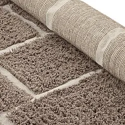 Koberce s dlhým vlasom - Lindley Natural Cotton Shaggy (taupe/sivá)