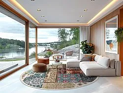 Koberec okrúhly - Linosa (multicolor)