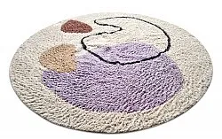 Kolo koberce - Londa Natural Cotton Shaggy (multi)