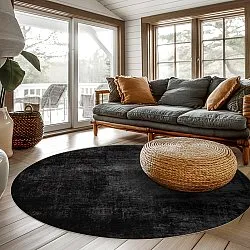 Kruhový koberec - Lynton (čierny)