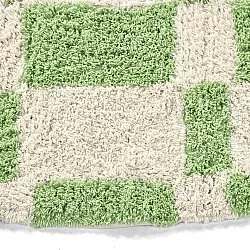 Kruhový koberec - Maranello Natural Cotton Shaggy (zelený)