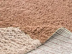 Kruhový koberec - Mareto Natural Cotton Shaggy (hnedý)