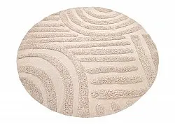 Kolo koberce - Margo Natural Cotton Shaggy (béžová)
