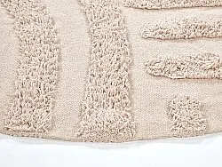 Kolo koberce - Margo Natural Cotton Shaggy (béžová)